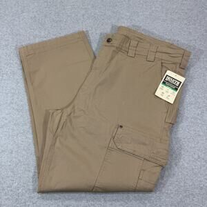 Duluth Trading Co Mens 42x30 Flex Fire Hose Standard Fit Cargo Pants Khaki NWT